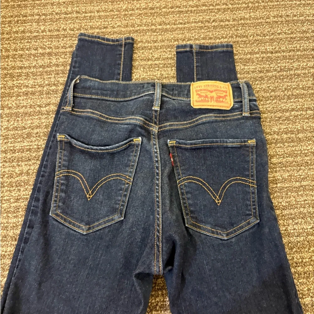 Levi's Dark Blue Skinny Jeans high rise - Picture 7 of 9